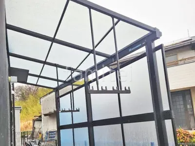 １階テラス屋根 （雨除け） YKKAP ソラリアF フラット屋根 スタンダード 壁付