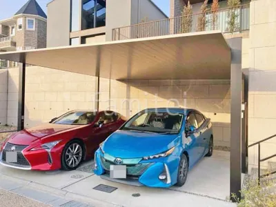 カーポート２台(ワイド) ツイン LIXIL カーポートSC フラット屋根 吊り下げ屋根