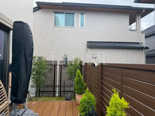 箕面市 目隠しフェンス塀 タカショー 千本格子ユニット