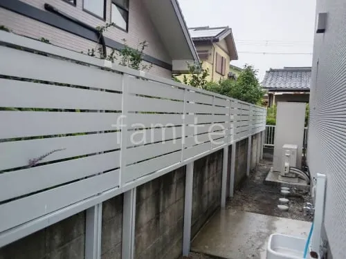 岩出市 目隠しフェンス塀 LIXIL AB YS3型 2段柱 上段のみ