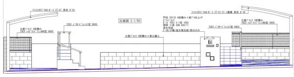 立面図　表札別途