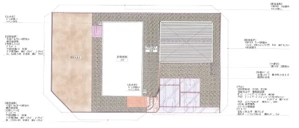 平面図　砂利敷きお客様施工