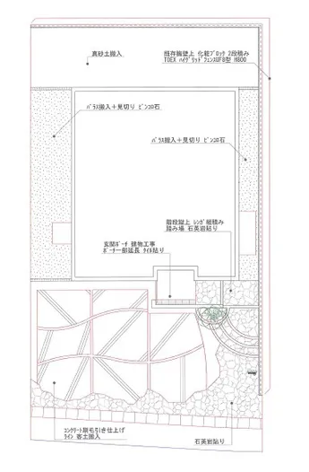 平面図　表札ポスト施主支給