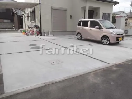 駐車場 土間コンクリート 砂利目地