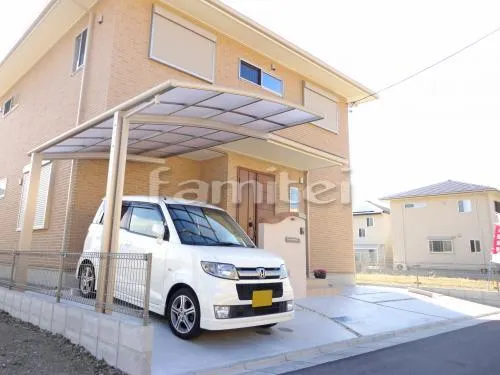 ガレージまわり 駐車場屋根 土間コンクリート