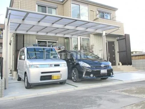 ガレージまわり 駐車場屋根 土間コンクリート