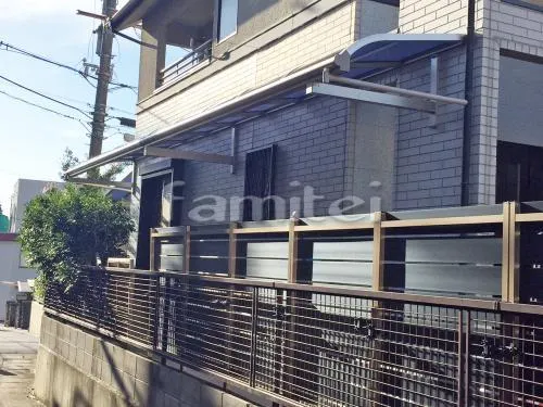 柱なし 雨除け屋根 YKKAP ヴェクターテラス屋根(ベクター) 1階用 R型アール屋根