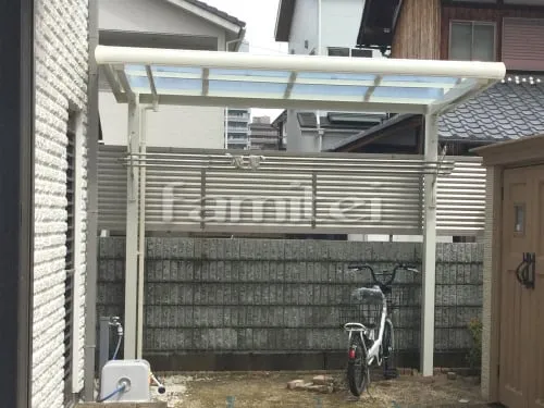 自転車バイク屋根 LIXILリクシル フーゴAプラス R型アール屋根 サイクルポート 駐輪場屋根