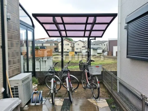 自転車バイク屋根 YKKAP レイナポートグランミニ 駐輪場屋根 サイクルポート R型アール屋根