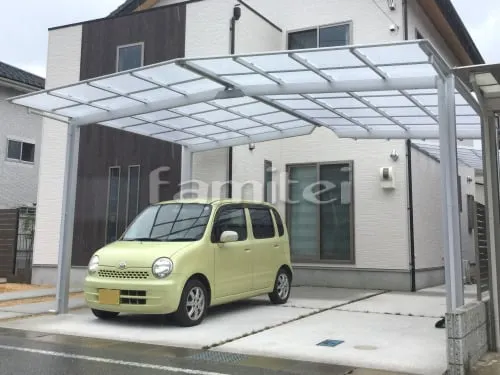 ガレージまわり 駐車場屋根 土間コンクリート