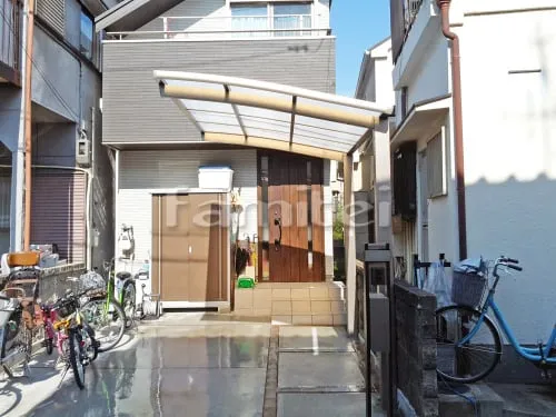 自転車バイク屋根 LIXILリクシル ネスカR 駐輪場屋根 サイクルポート R型アール屋根