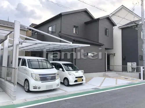 ガレージまわり 駐車場屋根 土間コンクリート