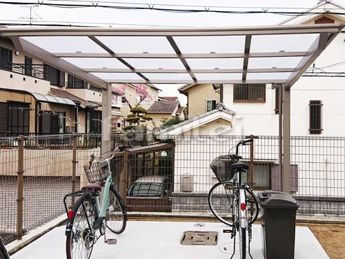 自転車バイク屋根 LIXILリクシル ネスカF 駐輪場屋根 サイクルポート F型フラット屋根