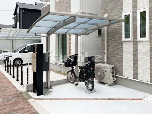 自転車バイク屋根 プライスポートミニ 駐輪場屋根 サイクルポート R型アール屋根