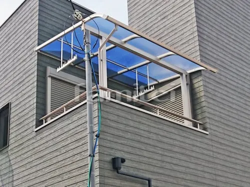 ベランダ屋根 YKKAP ソラリアテラス屋根 2階用 R型アール屋根 物干し