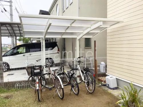 サイクルポート 自転車バイク屋根 YKKAP アリュース アール屋根