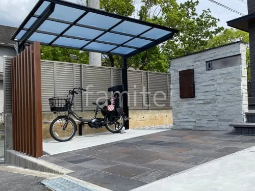 サイクルポート 自転車バイク屋根 LIXIL ネスカＦ フラット屋根