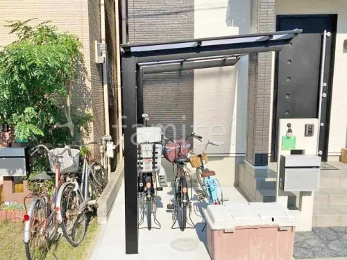 サイクルポート 自転車バイク屋根 LIXIL ネスカF ミニ フラット屋根