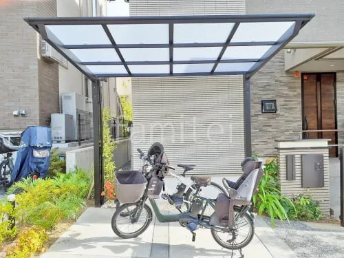 サイクルポート 自転車バイク屋根 LIXIL ネスカF ミニ フラット屋根