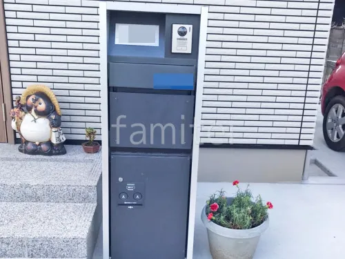 宅配ボックス門柱 （機能門柱 ） Panasonic アーキフレームF 前入れ後出し 照明付き 