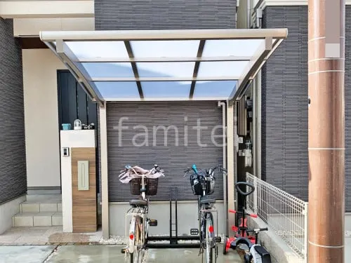 サイクルポート 自転車バイク屋根 LIXIL ネスカR ミニ アール屋根