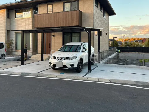 駐車場ガレージ床 土間コンクリート バラス目地