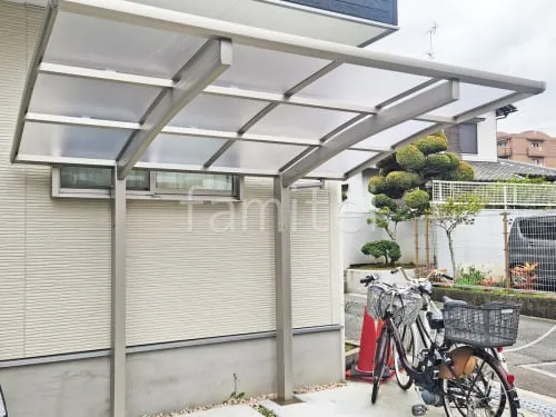 サイクルポート 自転車バイク屋根 YKKAP アリュース アール屋根