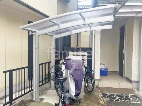 サイクルポート 自転車バイク屋根 YKKAP アリュース アール屋根