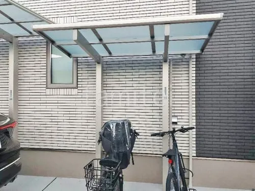 サイクルポート 自転車バイク屋根 YKKAP エフルージュ FIRST フラット屋根