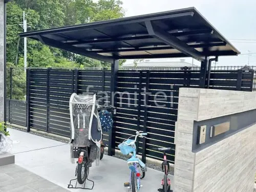 サイクルポート 自転車バイク屋根 LIXIL ネスカF ミニ フラット屋根