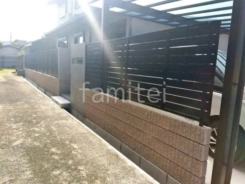 新築シンプル セミクローズ外構