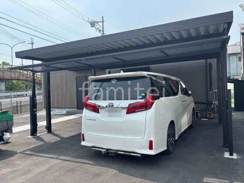 ２台ワイド 跳ね上げ門扉ゲート  三協アルミ ラビーネ1型 