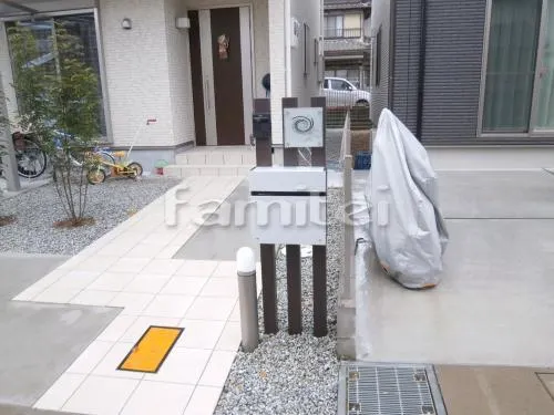 シンボルツリー シマトネリコ 常緑樹 植栽 防犯砂利敷き バラス