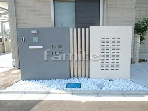 門柱 塗り壁 四国化成 パレットHG塗装 041 406 スリット加工