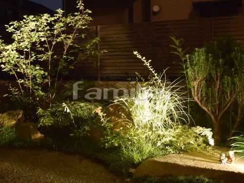 施工例植栽灯ガーデンライト照明 TAKASHOタカショー ガーデン