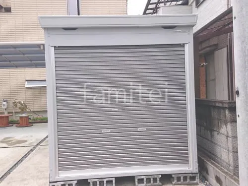 イナバ物置 バイク保管庫 FM-2226HYの外構施工例(現場番号 イナバ物置 バイク保管庫 FM-2226HYの外構施工例(現場番号