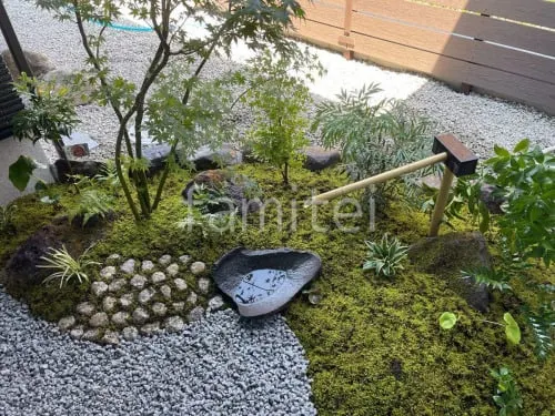 和風庭園 坪庭の外構施工例（現場番号：43587） - ファミリー