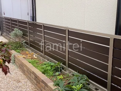 新日軽（リクシル）木目調フェンス 3枚 美品 大阪府泉佐野市