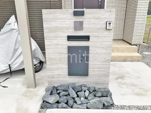 門柱 壁タイル貼り タカショー セラウォール 郵便受けポスト