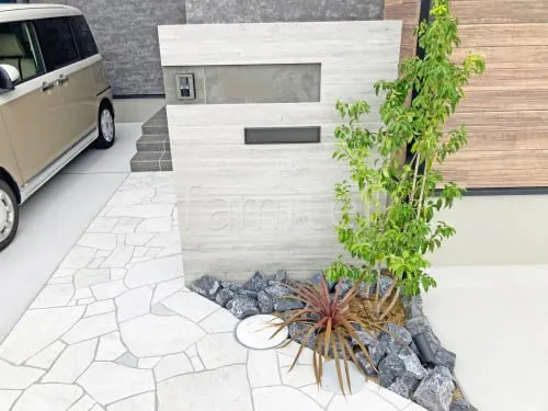 門柱 壁タイル貼り タカショー 木製調セラ ウォール RC杉板