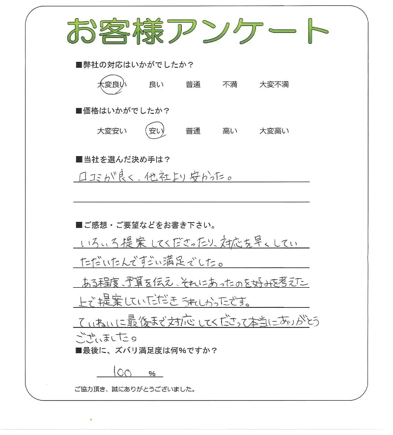 お客様レビュー