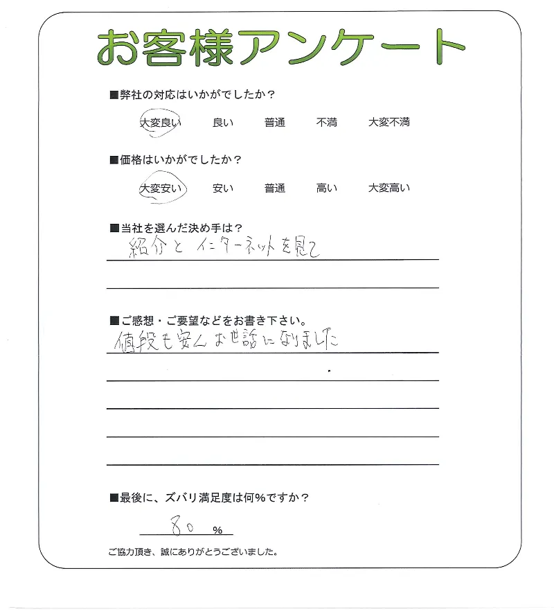 お客様レビュー