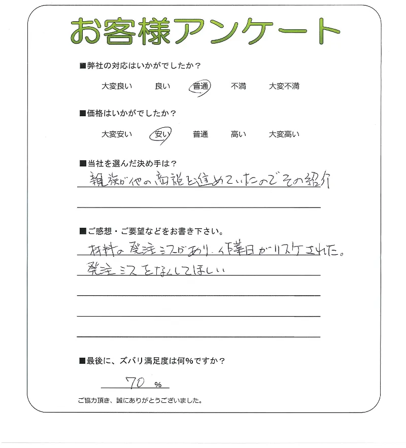 お客様レビュー