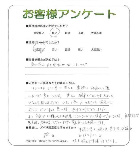 お客様レビュー