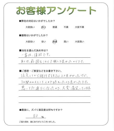 お客様レビュー