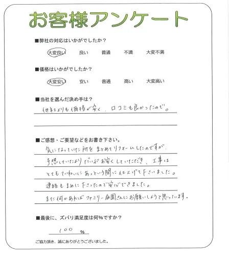 お客様レビュー