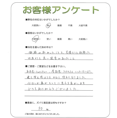 手書きアンケート