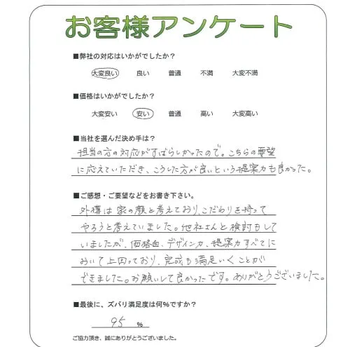 手書きアンケート