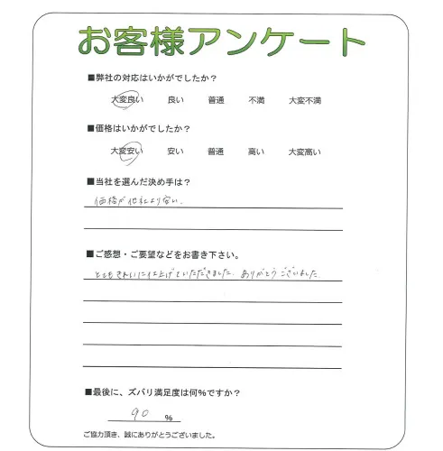 手書きアンケート