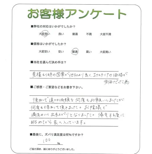 手書きアンケート